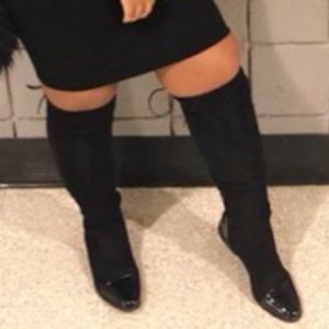 Black Suede knee Boots